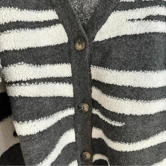 Michael Stars Charcoal Combo Nell Cardigan Long Sleeve Thick Sweater Sz 3X NWT - Picture 5 of 9